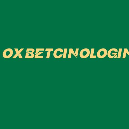 Logo da OXBETCINOLOGIN